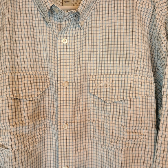 (680) American Fishing Tackle Company Men's Classic Long Sleeve Oxford Shirt, L - Picture 7 of 16